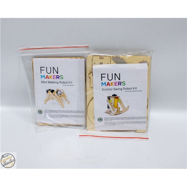 2 X MINI WALKING ROBOT KITS