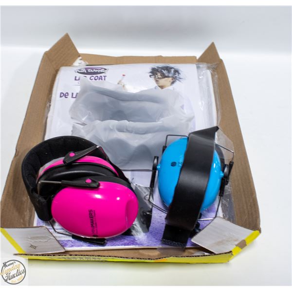 2 KIDS CRAFTING/ WOODWORKING SETS W/2 LAB COATS,