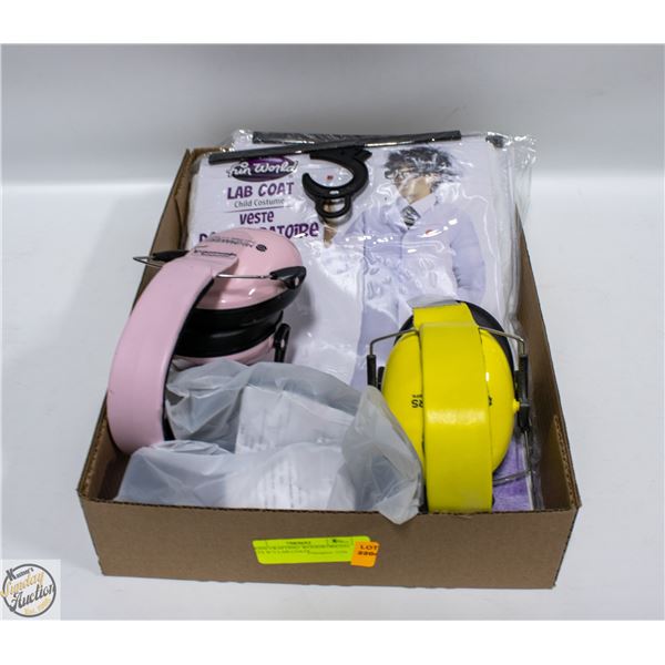 2 KIDS CRAFTING/ WOODWORKING SETS W/2 LAB COATS,