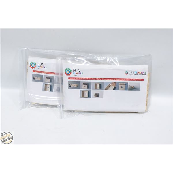 2 AFRICAN THUMB PIANOS HARP WOODEN CRAFT MAKING