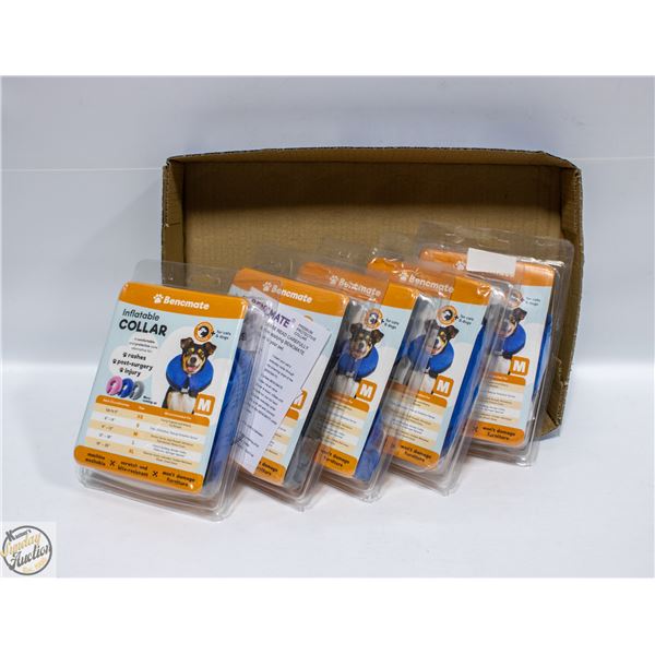 5 BENCHMATE INFLATABLE PET COLLARS POST SURGERY