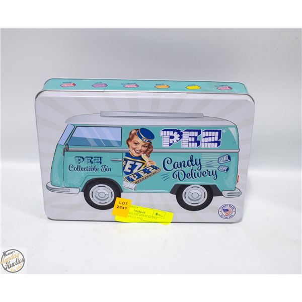 COLLECTORS TIN 40 PACKS PEZ CANDY REFILLS AND