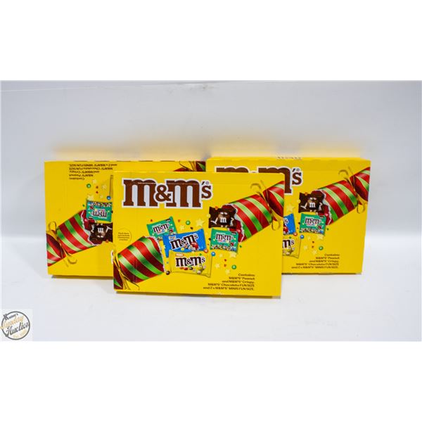 3 BOXES M&M’S CANDY MINIS, CRISPYS+MORE BB 4/26