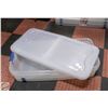 Image 1 : 2 X 62 LITRE 39 1/2 X 20 1/4 X 7 H STORAGE BINS ON