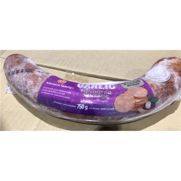FROZEN:  WESTERN FAMILY GARLIC FLAVOR SAUSAGE (750G) - PACKAGE