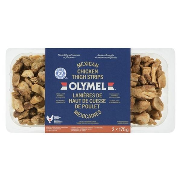 FROZEN:  OLYMEL MEXICAN CHICKEN THIGH STRIPS (2 PACKAGES X 175G)