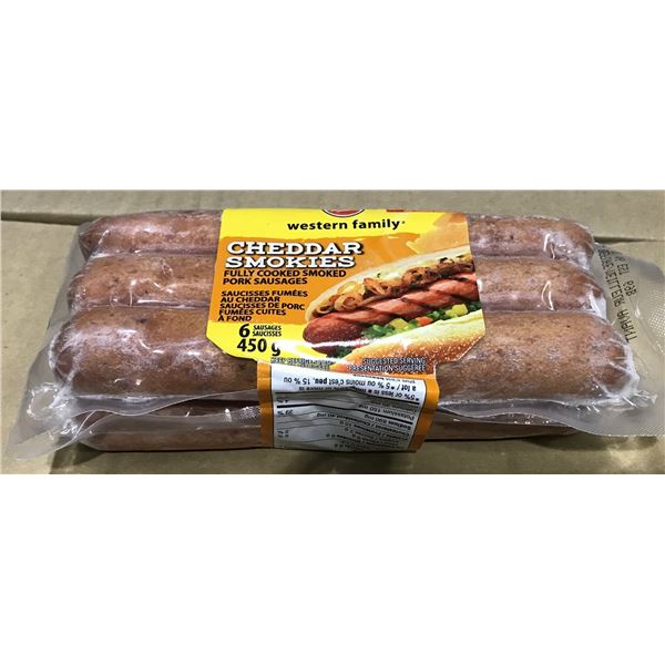 FROZEN:  WESTERN FAMILY CHEDDAR SMOKIES (450G)