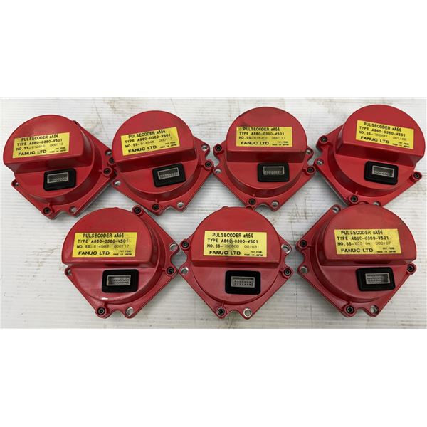 Lot of (7) Fanuc #A860-0360-V501 Encoder