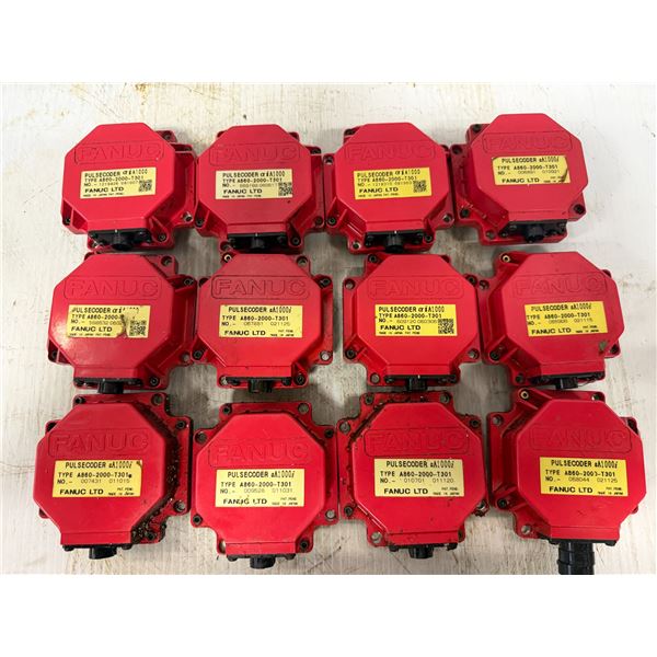 Lot of (12) Fanuc #A860-2000-T301 Pulsecoders