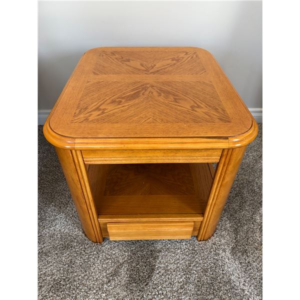 Two-Tier Wooden Side Table