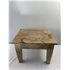 Image 1 : Rustic Engraved Wooden Stool