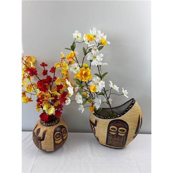 Unique Vases with Faux Flowers