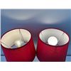 Image 3 : Pair of Red Table Lamps