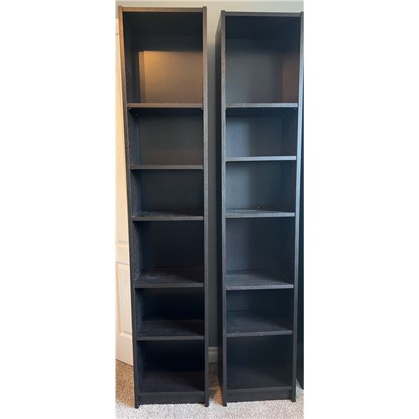 Pair of Black Bookshelfs