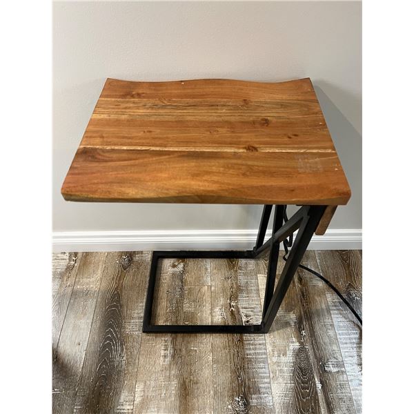 Wooden Side Table with USB