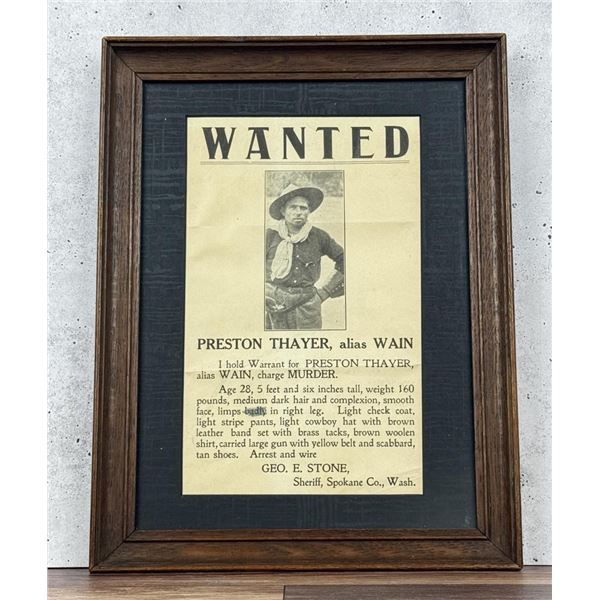 Spokane Washington Cowboy Wanted Poster