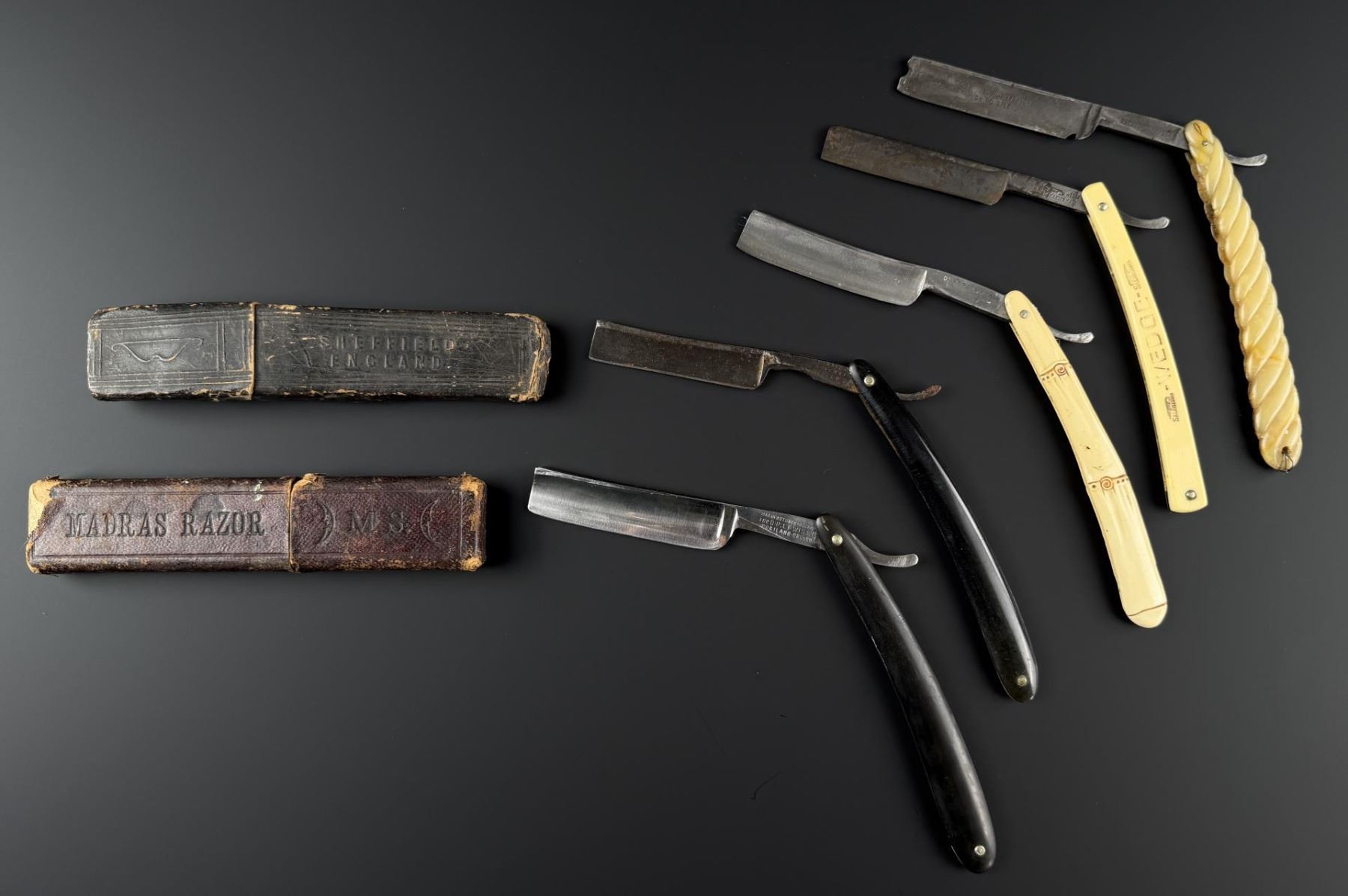 Collection of Antique Straight Razors