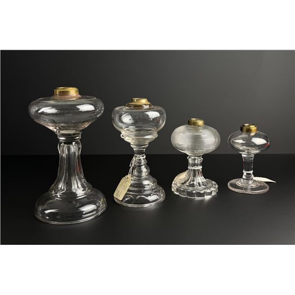 19th Century Glass Kerosene Lamps