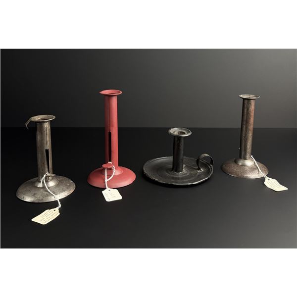 19th Century Hog Scraper Candlesticks