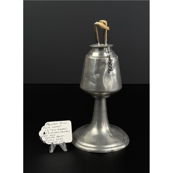 Pewter Whale Oil Lamp