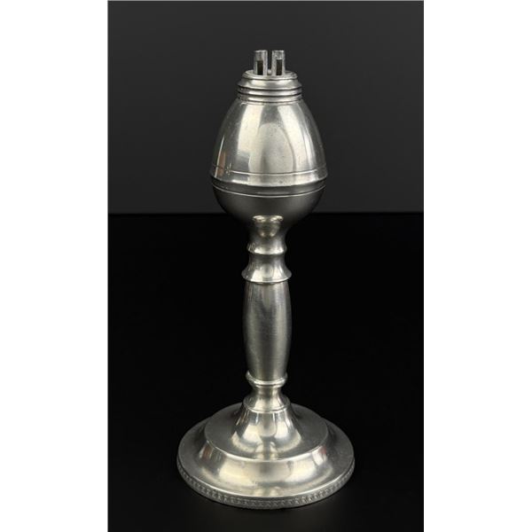 Roswell Gleason Pewter Whale Oil Lamp