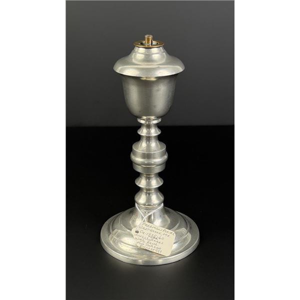 F Porter Pewter Number 1 Whale Oil Lamp