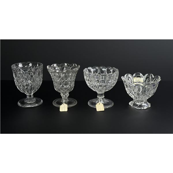 Collection of Footed Flint Glass Goblets