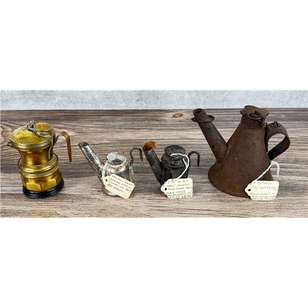 Mining Miners Oil Teapot Lamps