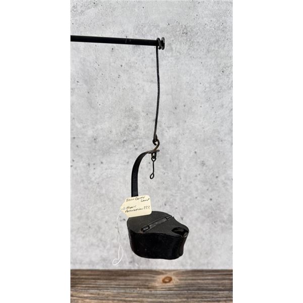 19th Century Iron Betty Whale Oil Lamp