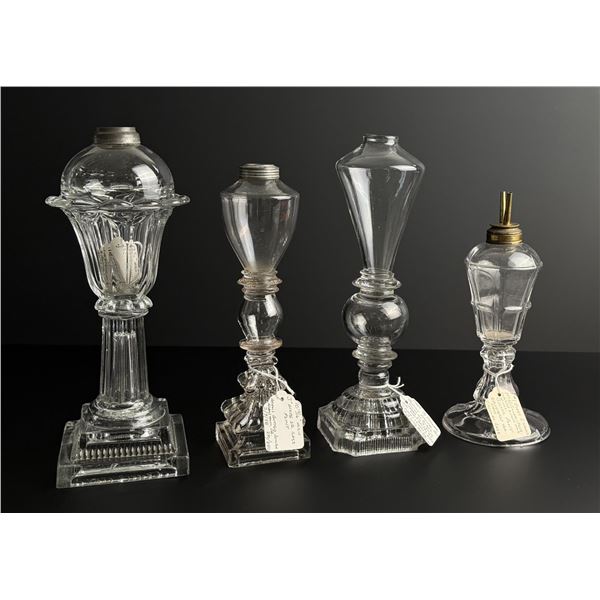 Pressed Glass Light Bulb Font Whale Oil Lamps