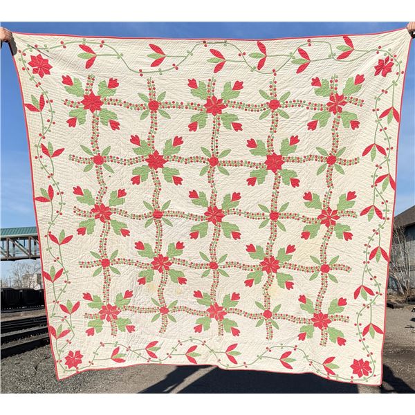 1860s Civil War Era Presidents Wreath Quilt