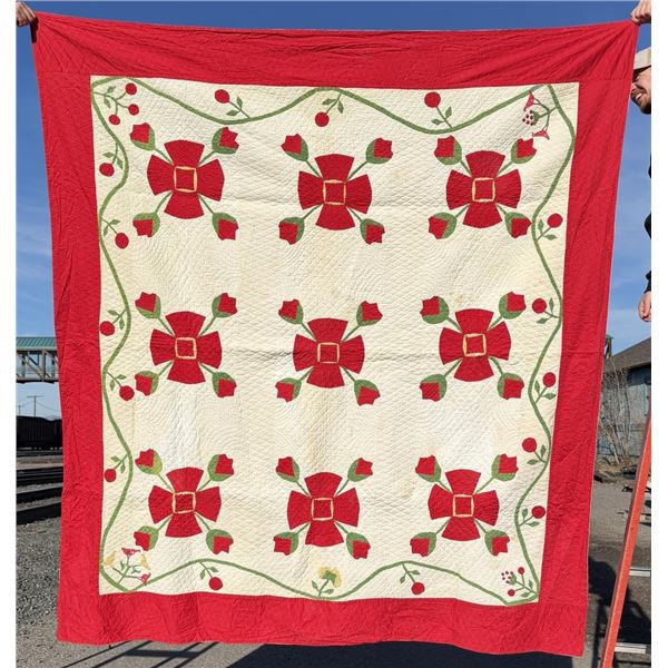 1870s Civil War Era Presidents Wreath Quilt