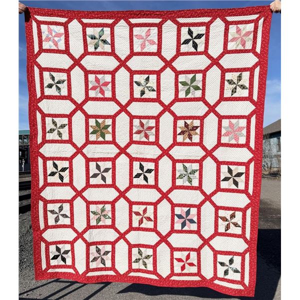 1930s Pennsylvania Star Garden Maze Quilt