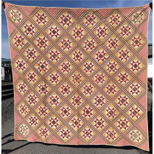 1870s Pennsylvania Eight Point Star Quilt