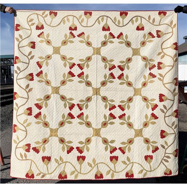 1870s Pennsylvania Tulip Quilt