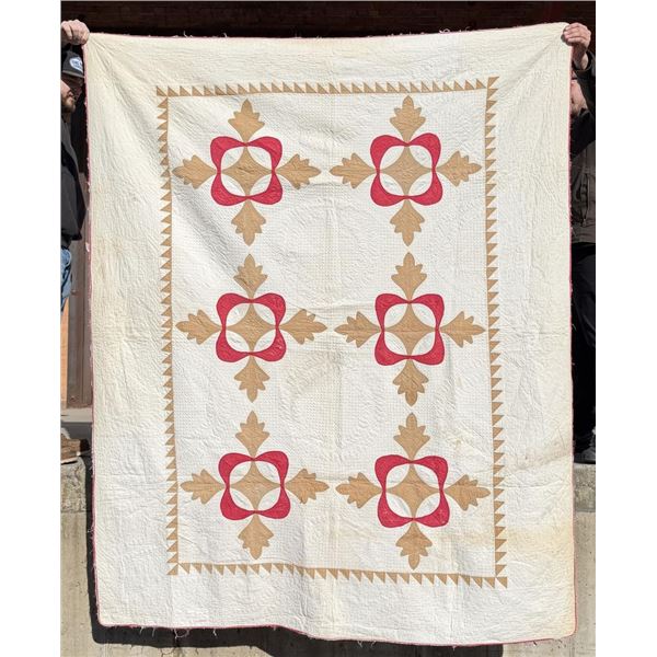 1860s Ohio Oak Leaf & Reel Quilt