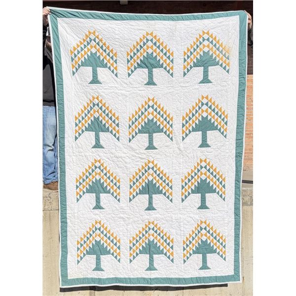 Pennsylvania Mennonite Pine Trees Quilt
