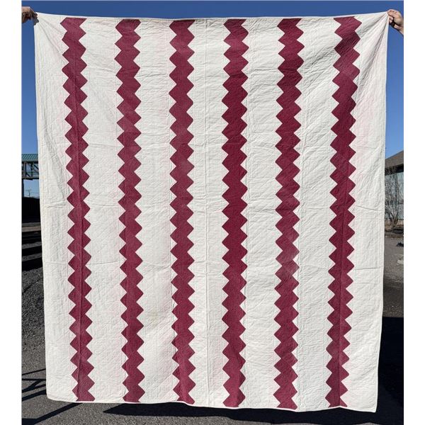 1920s Sawtooth Strippy Quilt