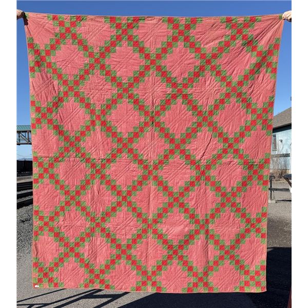 1870s Pennsylvania Double Irish Chain Quilt