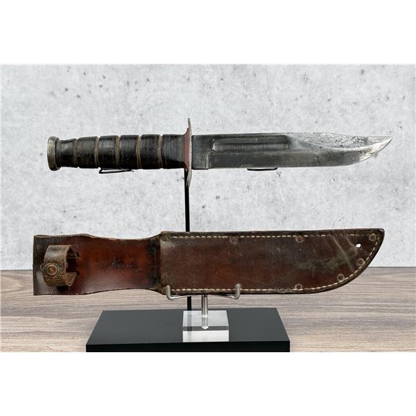 WW2 USMC Marine Corps Kabar Knife Red Spacer