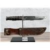Image 1 : WW2 USMC Marine Corps Kabar Knife Red Spacer