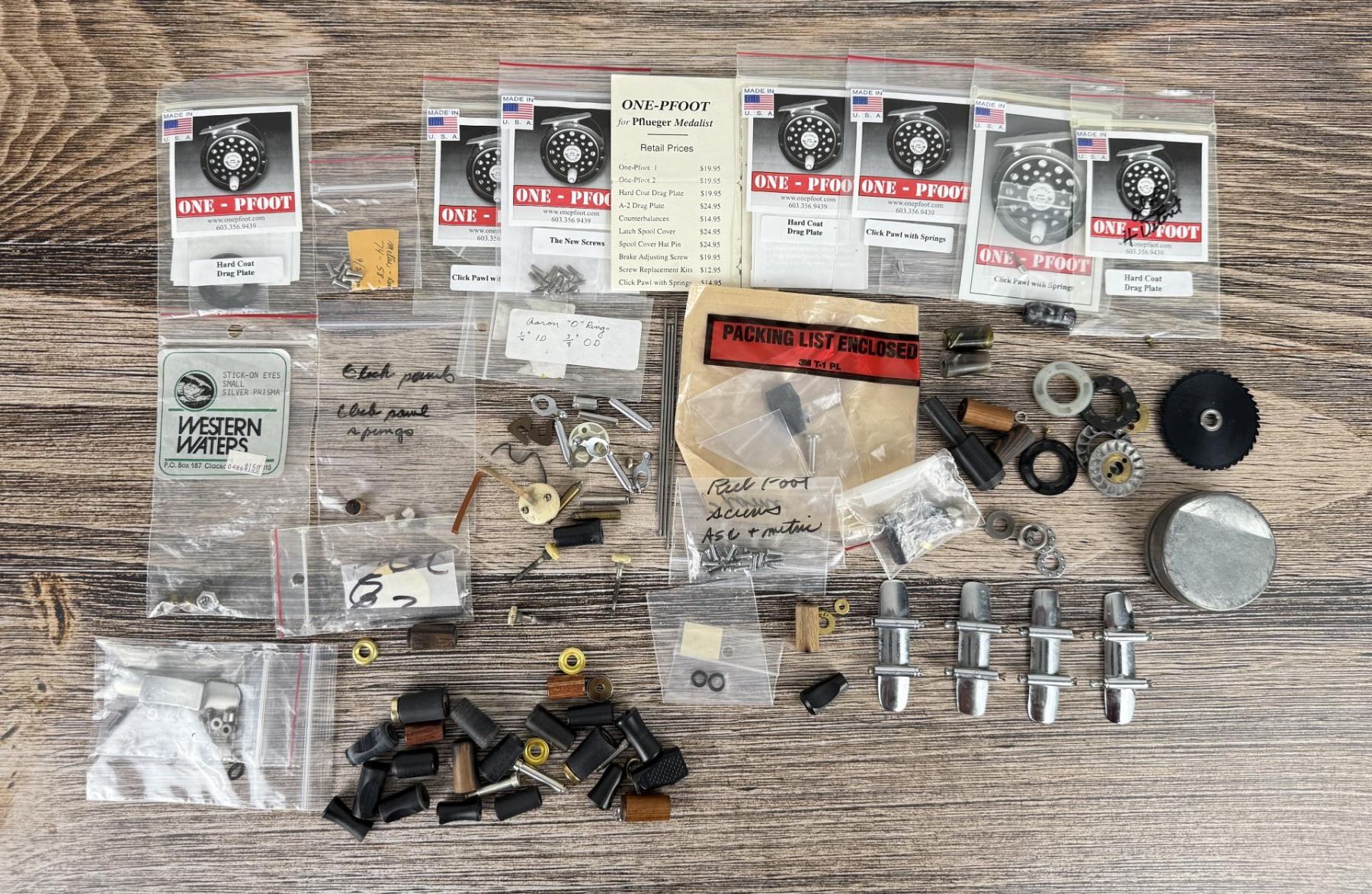 Collection of Fly Fishing Reel Parts