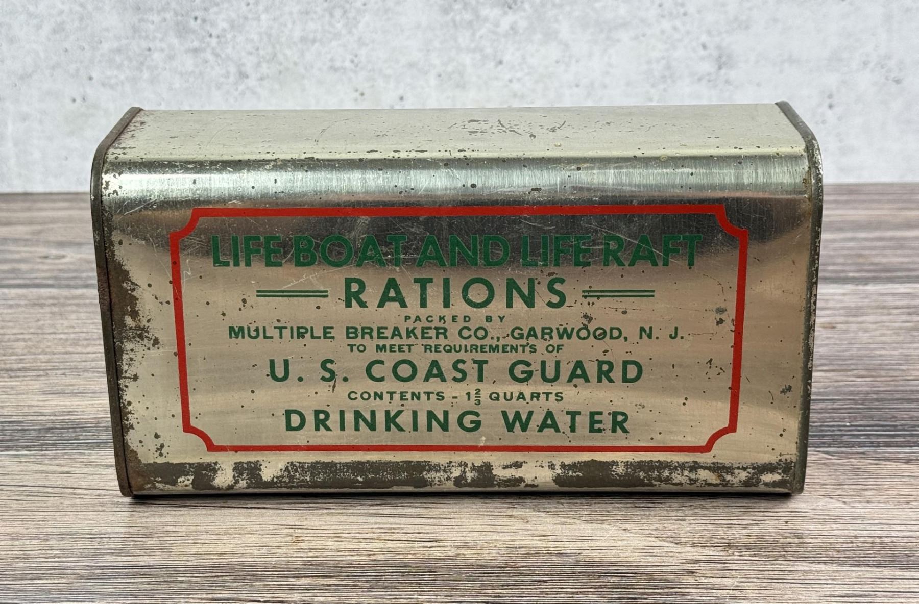 US Coast Guard Lifeboat Drinking Water Ration