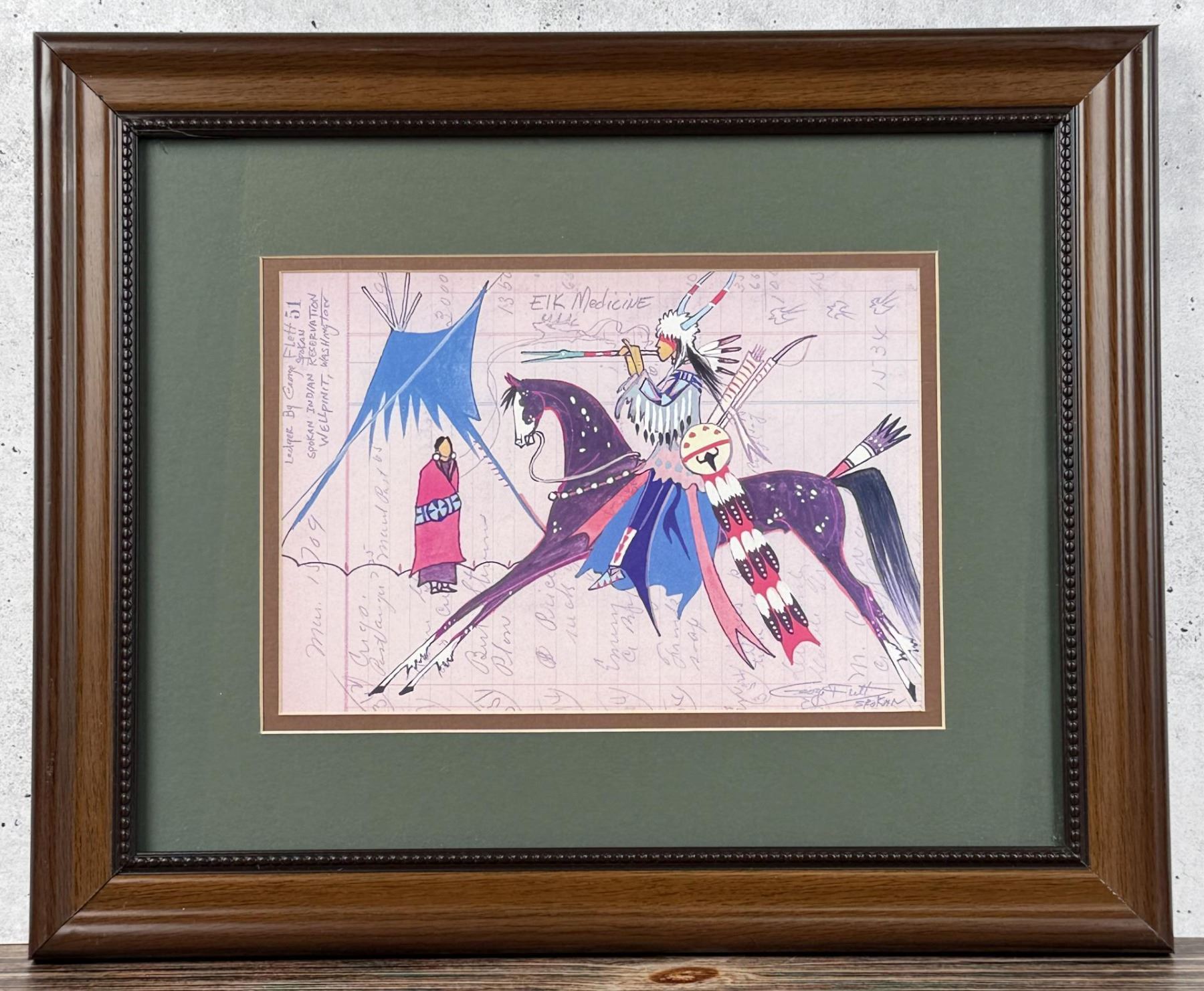 George Flett Ledger Drawing Print