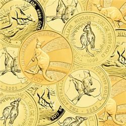 Lot of 100 (1/20 oz) Gold Australian Kangaroos