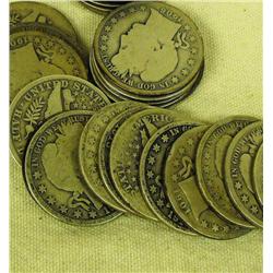 Lot of 10 Barber Half Dollars