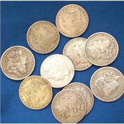 Lot of 10 Morgan Silver Dollars