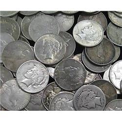 Lot of 50 Peace Silver Dollars-