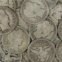 Lot of 15 Barber Quarters-
