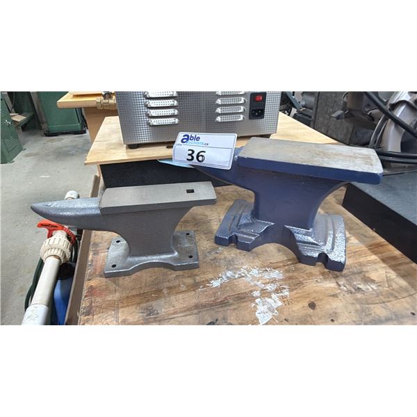 (2) SMALL ANVILS